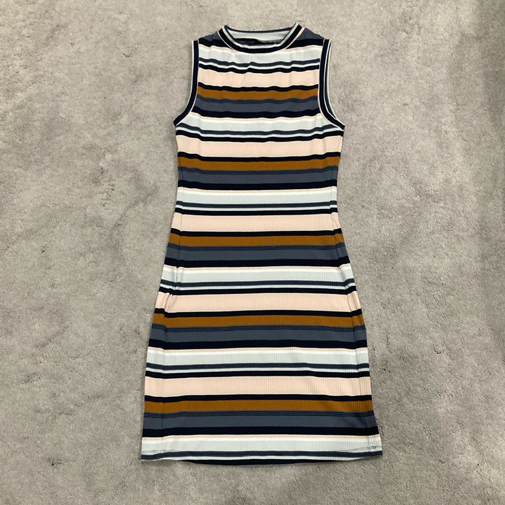 Striped Sleeveless Dress - Multicolor
